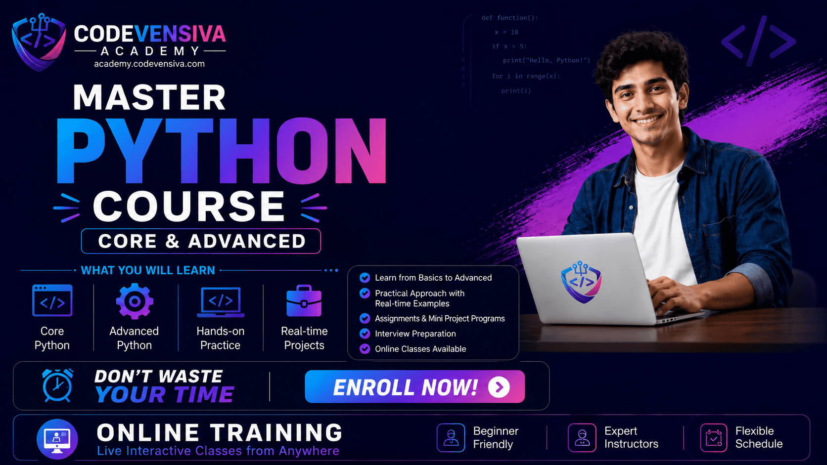 Master Python Course   core & Advance